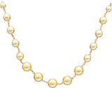 Affinity Jewellers Designer Gold Hyderabadi Gold Taar Mala String Pearl 18K Yellow Gold Plated Alloy Necklace