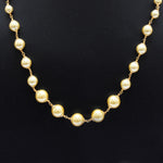 Affinity Jewellers Designer Gold Hyderabadi Gold Taar Mala String Pearl 18K Yellow Gold Plated Alloy Necklace