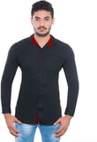 Goodkarma Men's Self Design Casual Shirt