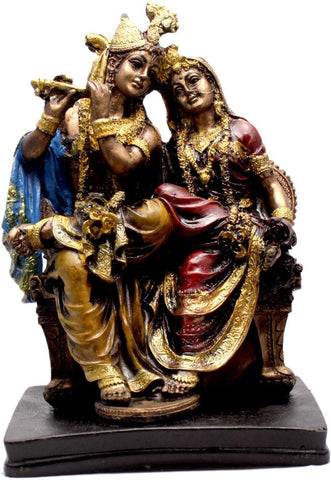 Amazing India God Goddess Radha Krishna Statue Idol Showpiece  -  20.3 cm