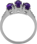 Allure Silver Amethyst Sterling Silver Ring