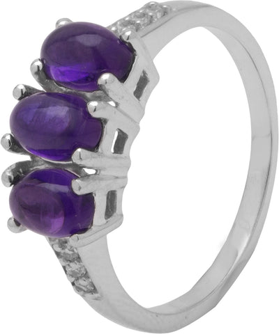 Allure Silver Amethyst Sterling Silver Ring