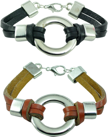 Alphaman Leather Bracelet Set