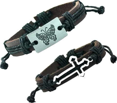Alphaman Leather Bracelet Set