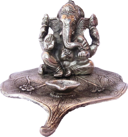 Anamis Antique Look Ganesh Patta Showpiece  -  12 cm
