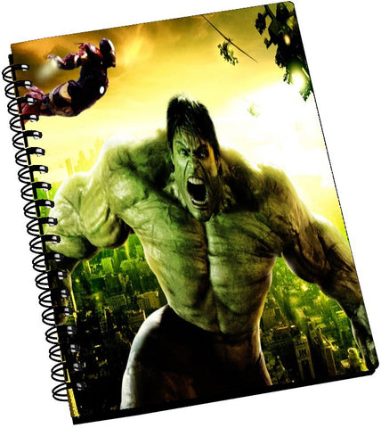 AMY 3D Incredible Hulk Angry Look A5 Notebook Spiral Bound