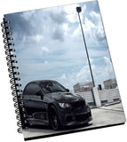 AMY Black Sports Car A5 Notebook Spiral Bound
