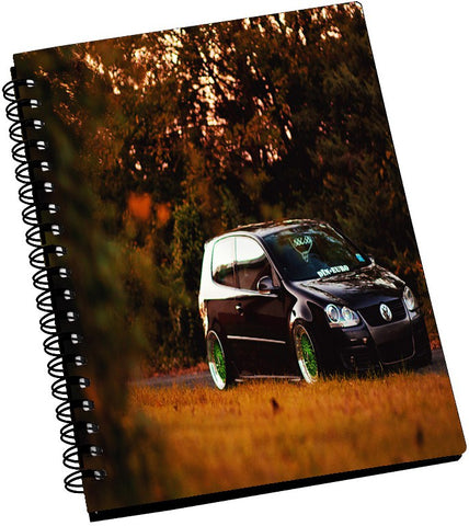 AMY Classic Vintage Black Car A5 Notebook Spiral Bound