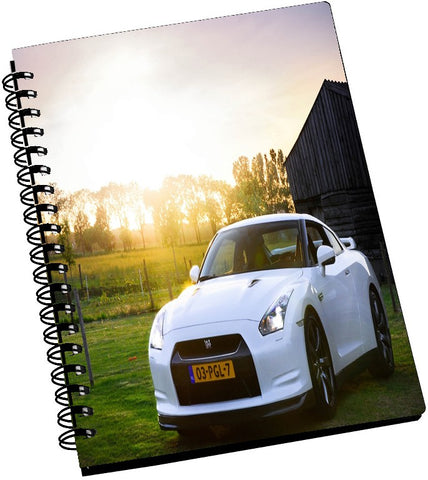AMY White Cool Car A5 Notebook Spiral Bound