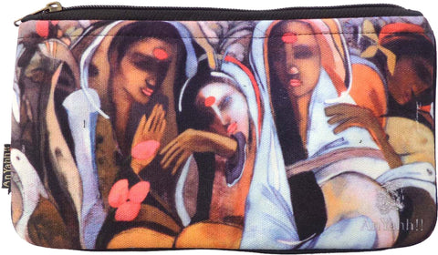 An Yahh Art Pouch Beauty of Womens Art Canvas Pencil Box