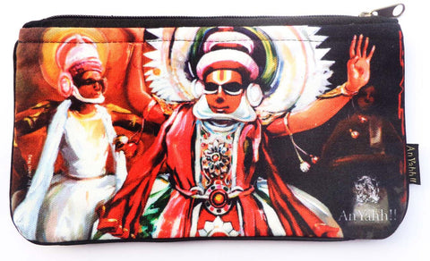 An Yahh Art Pouch Kathakali Art Canvas Pencil Box