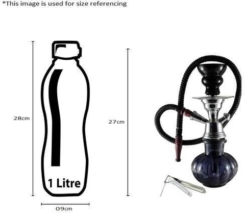 Arsalan Designer Pumpkin Permanent Color 10.5 inch Glass Hookah