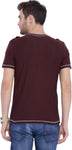 ARISE Self Design, Printed Men's Henley Maroon T-Shirt