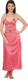 Embibo Women's Nighty with Robe, Top and Capri