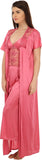 Embibo Women's Nighty with Robe, Top and Capri