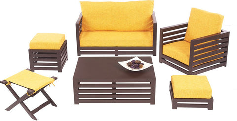 ARRA Engineered Wood 6 Seater Sofa