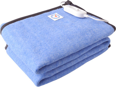 Asist Health Care Plain Single Electric Blanket Blue