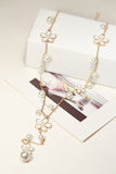 Aaishwarya Pearls N Florals Long Alloy Necklace