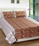 Abhomedecor Cotton Abstract Double Bedsheet