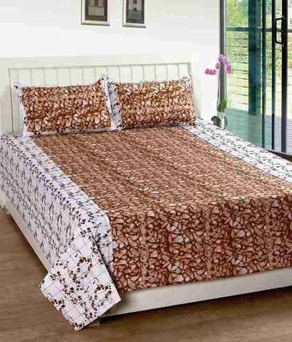 Abhomedecor Cotton Abstract Double Bedsheet