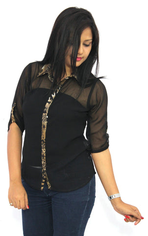 Aussehen Women's Solid Casual Shirt