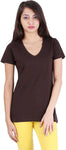 Avarnas Solid Women's V-neck T-Shirt