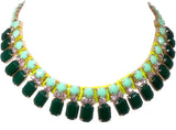 Gia Crystal Metal Necklace