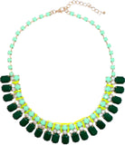 Gia Crystal Metal Necklace