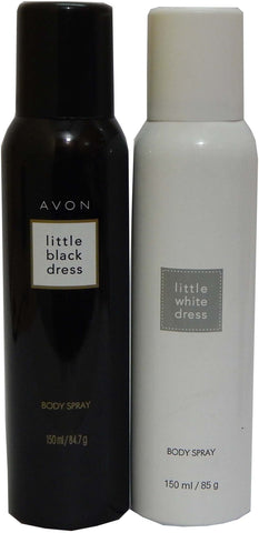Avon Little Black & White Dress Body Each 150 ml Combo Set
