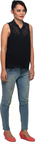 Attire By Kapsons Women's Solid Casual Shirt