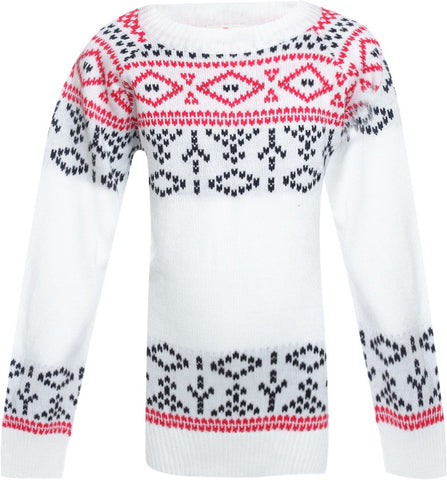 UFO Self Design Round Neck Casual Girl's Sweater