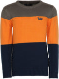 Bells And Whistles Striped Round Neck Boy's Sweater