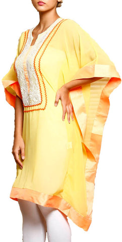 Awesome Self Design FAUX GEORGETTE Women's Kaftan