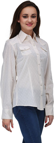Ausy Women's Solid Casual Shirt