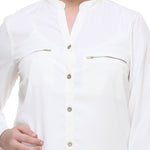 We Desi Women's Solid Casual Reversible Shirt