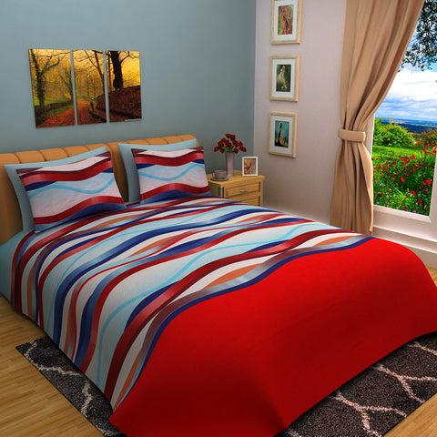 Bombay Dyeing Cotton Geometric King sized Double Bedsheet