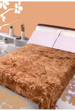 YNA Plain Double Blanket Brown