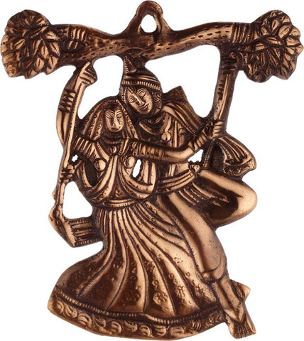 Abhushan Radha Krishna on Swing Showpiece  -  19 cm