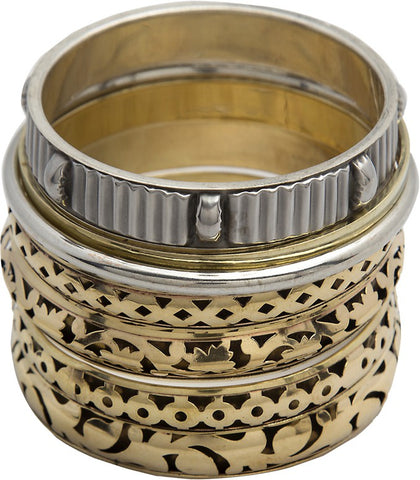 Blueberry Metal Bangle Set