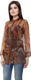 Hyipe Women's Geometric Print Casual Shirt