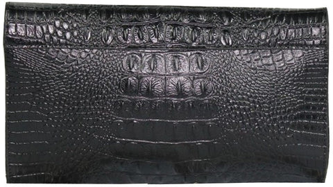 BagsHub Women Black PU Clutch