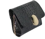 BagsHub Women Black PU Clutch