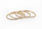Wecart Alloy Crystal Rose Gold Bangle Set