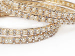 Wecart Alloy Crystal Rose Gold Bangle Set