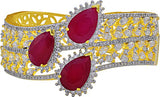 The Fine World Metal Zircon Yellow Gold Bracelet