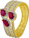 The Fine World Metal Zircon Yellow Gold Bracelet