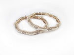 Wecart Alloy Crystal Rose Gold Bangle Set