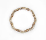 Wecart Alloy Crystal Rose Gold Bangle Set