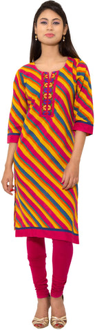 Baalaa Striped Women's Straight Kurta