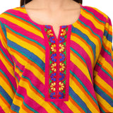 Baalaa Striped Women's Straight Kurta
